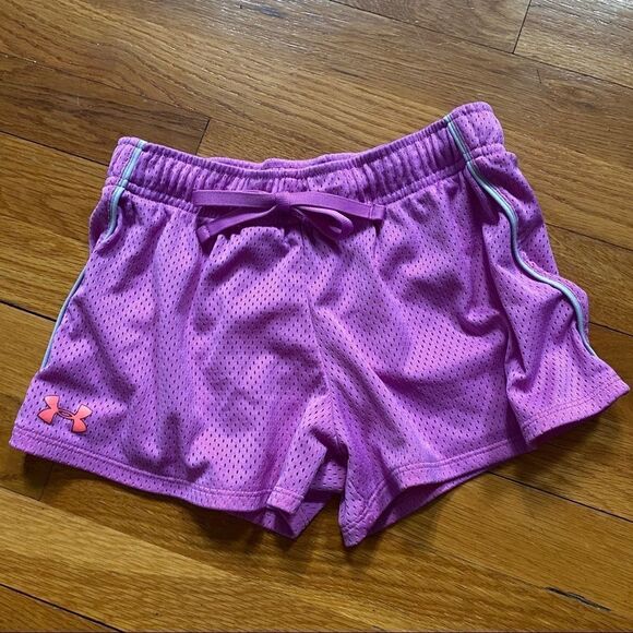 Under Armour & Nike Girls Mesh Athletic Shortie Shorts Lot of 2 - Youth Medium - Picture 3 of 9